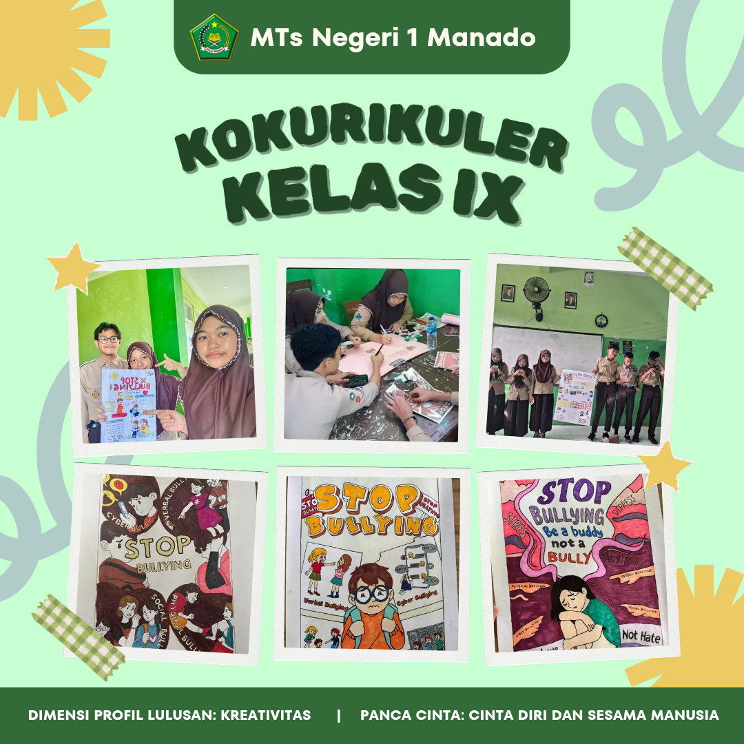 Siswa Kelas IX MTsN 1 Manado Suarakan Anti-Bullying Lewat Karya Kreatif